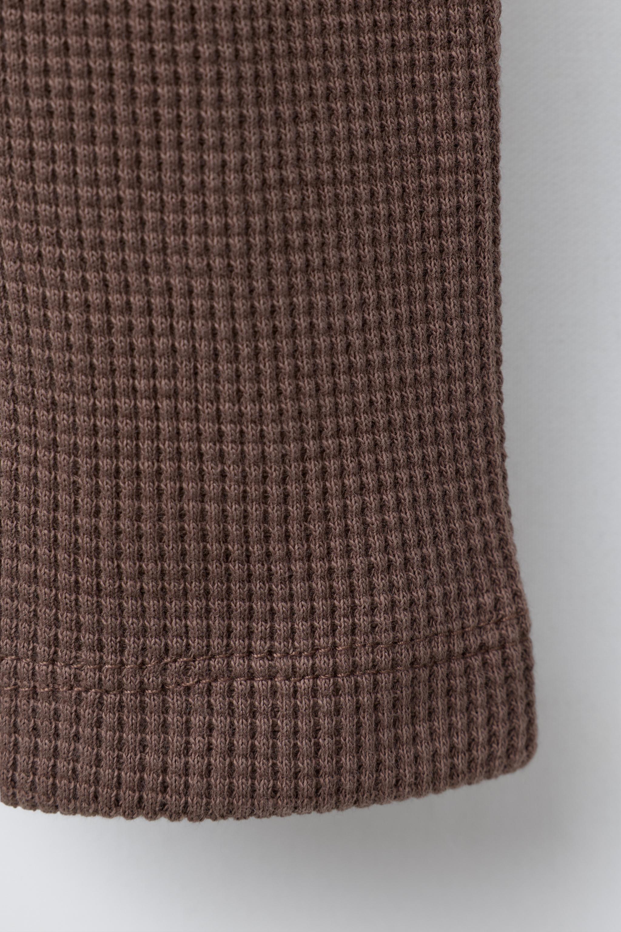 LACE DETAIL WAFFLE LEGGINGS